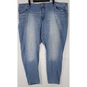 Levi's Strauss Gold Women's 38W X 30L Blue Light Wash Denim Mid Rise Skinny Jean